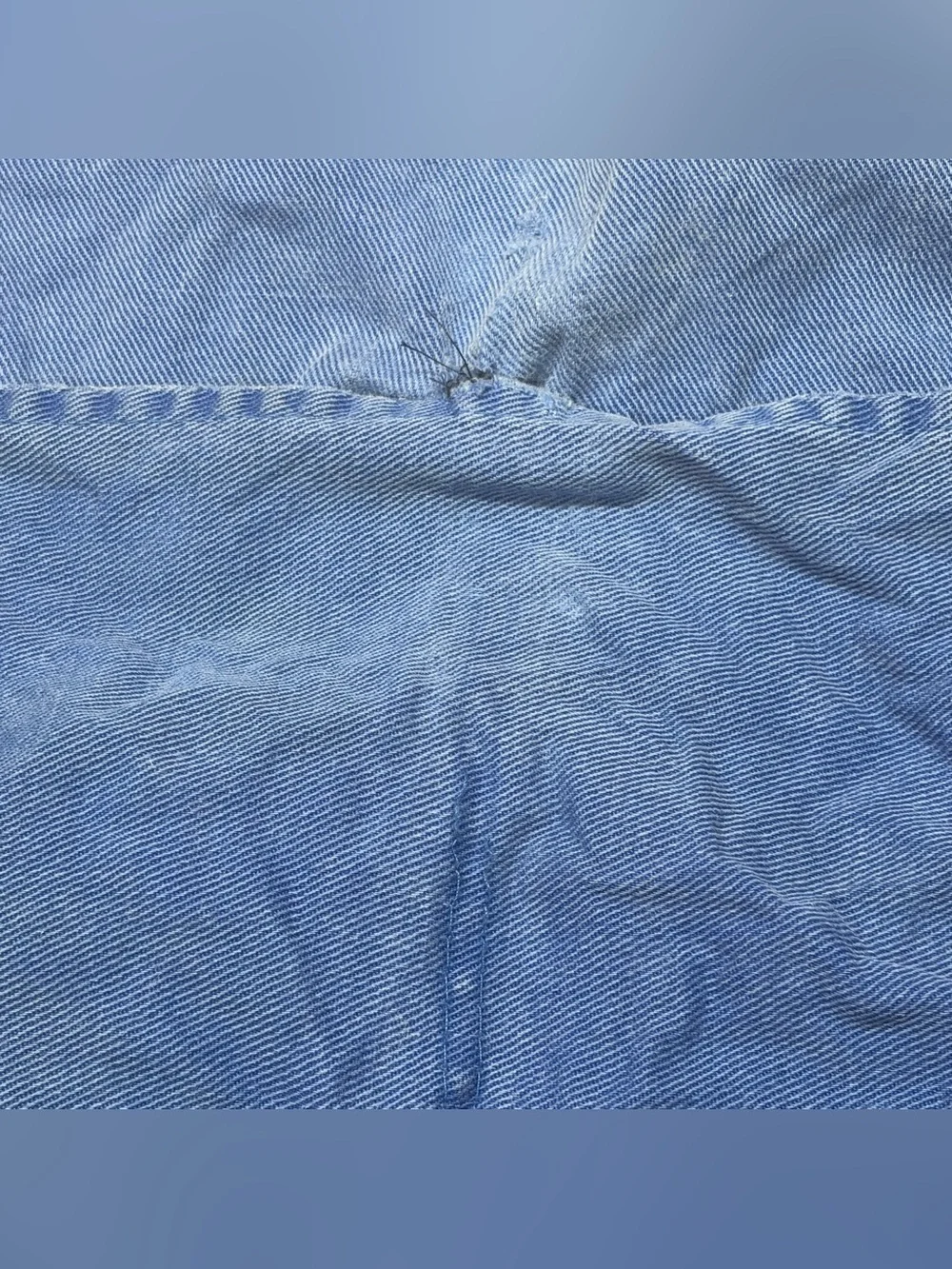 VTG William Sonoma Blue Kitchen Apron 100% Cotton Made In USA With Pockets